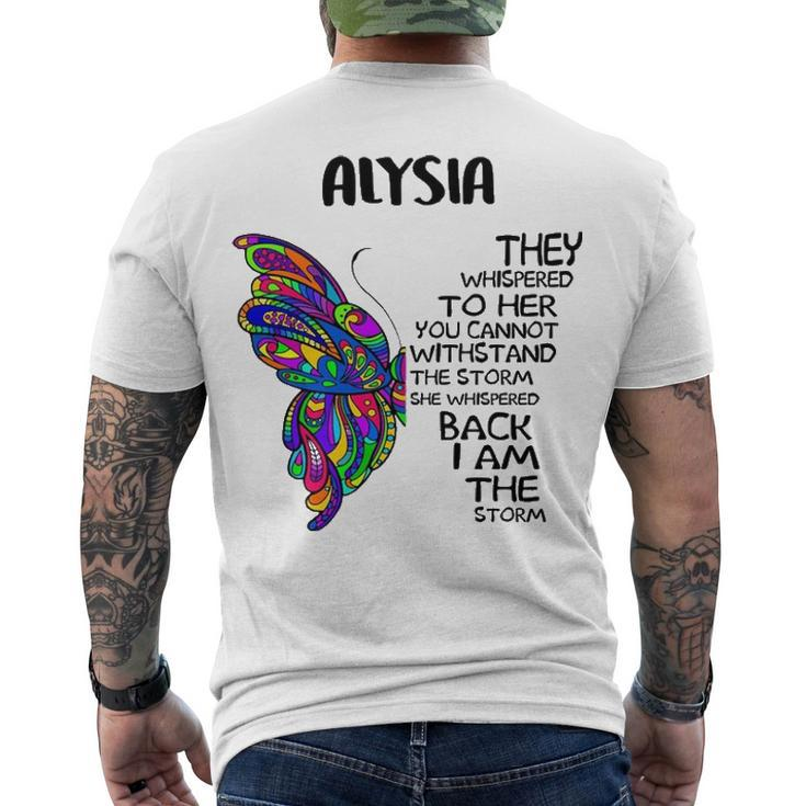 Alysia Name Alysia I Am The Storm Men's T-Shirt Back Print