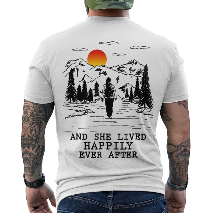 And She Lived Happily Ever After Men's Crewneck Short Sleeve Back Print T-shirt