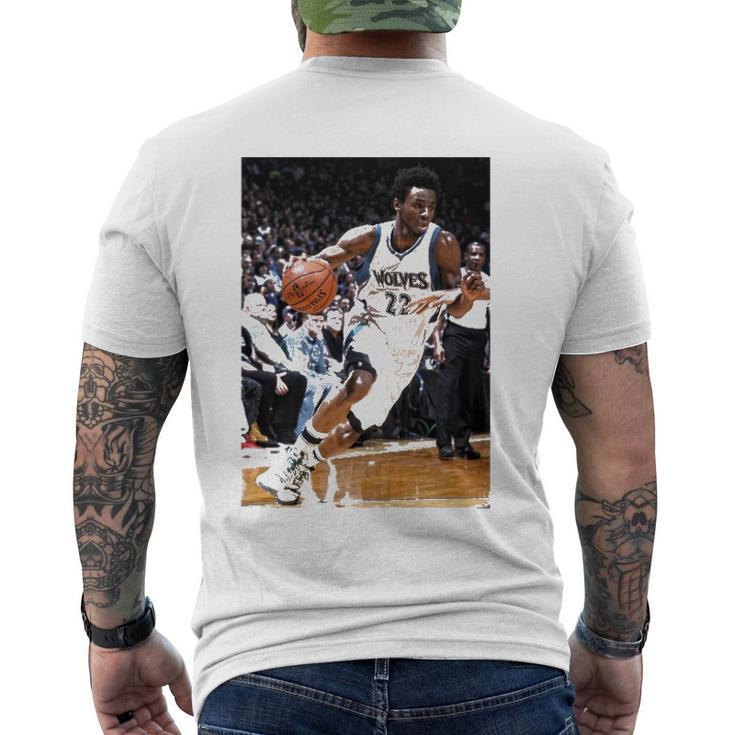 Andrew Wiggins Wolves 22 Cahier À Spirale Basketball Lovers Men's Back Print T-shirt
