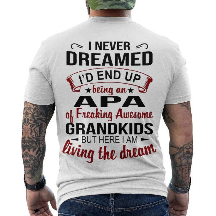 Apa Grandpa Apa Of Freaking Awesome Grandkids Men's T-Shirt Back Print