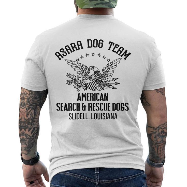 Asara Dog Team American Search & Rescue Dogs Slidell Men's Back Print T-shirt
