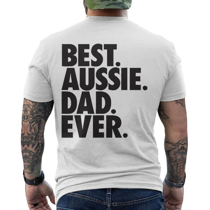 Aussie Dad - Australian Shepherd Dog Dad Men's Back Print T-shirt