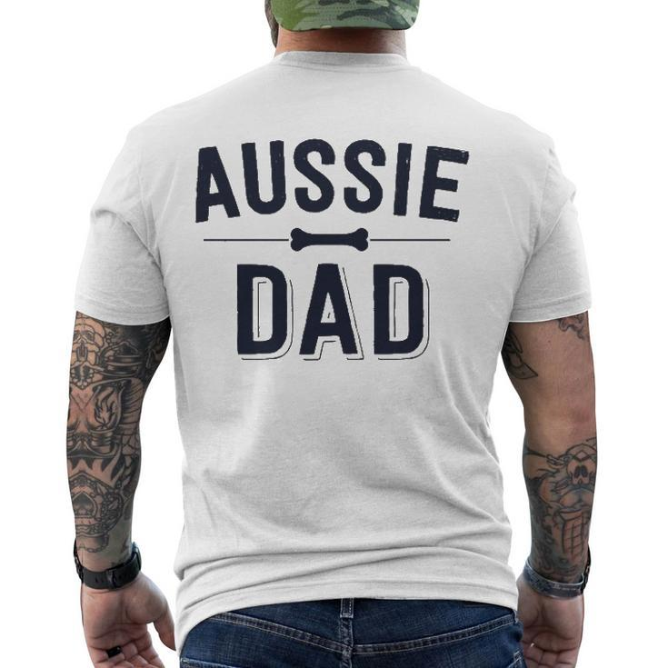 Aussie Dad Red Merle Australian Shepherd Farm Dog Father Men's Back Print T-shirt