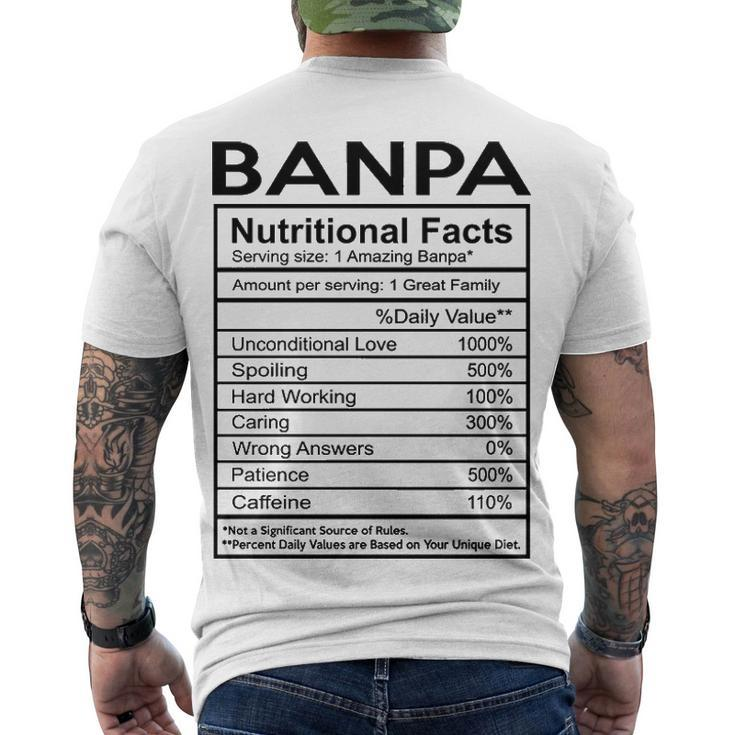 Banpa Grandpa Banpa Nutritional Facts Men's T-Shirt Back Print