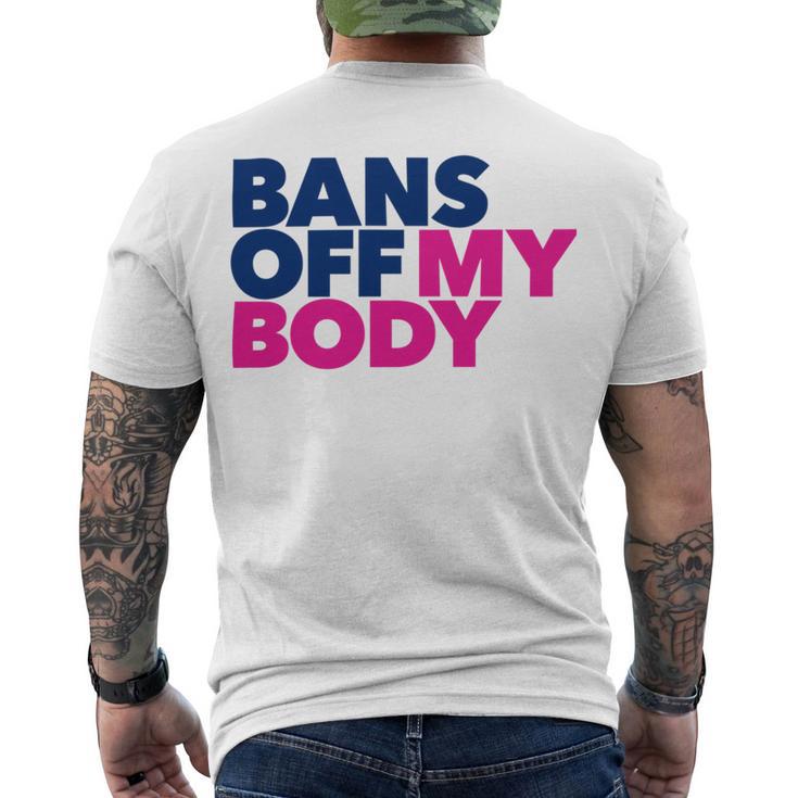 Bans Off My Body Pro Choice Men's Crewneck Short Sleeve Back Print T-shirt