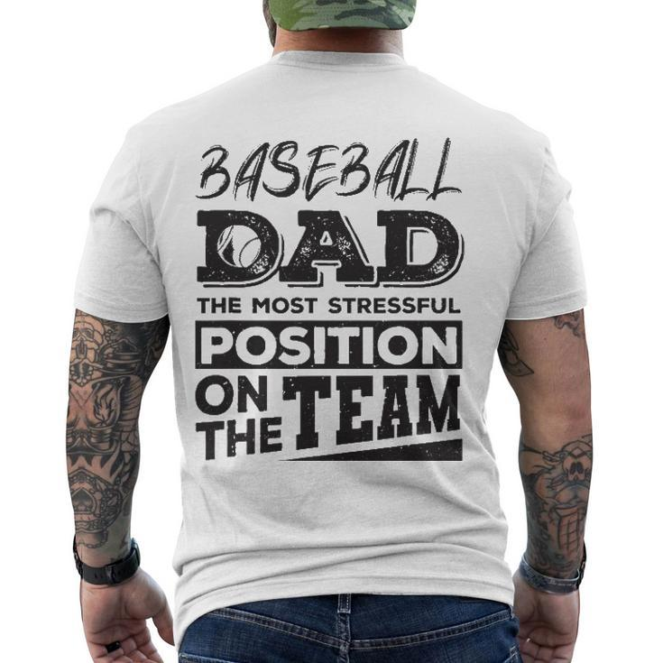 Baseball Dad Men Baseball Lover Men's Back Print T-shirt