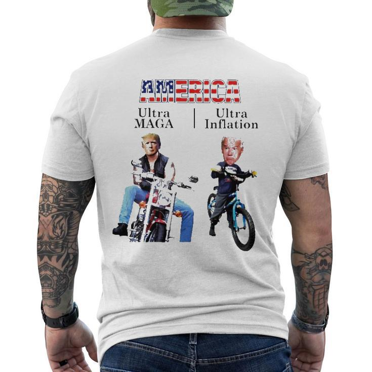 Best America Trump Ultra Maga Biden Ultra Inflation Men's Back Print T-shirt