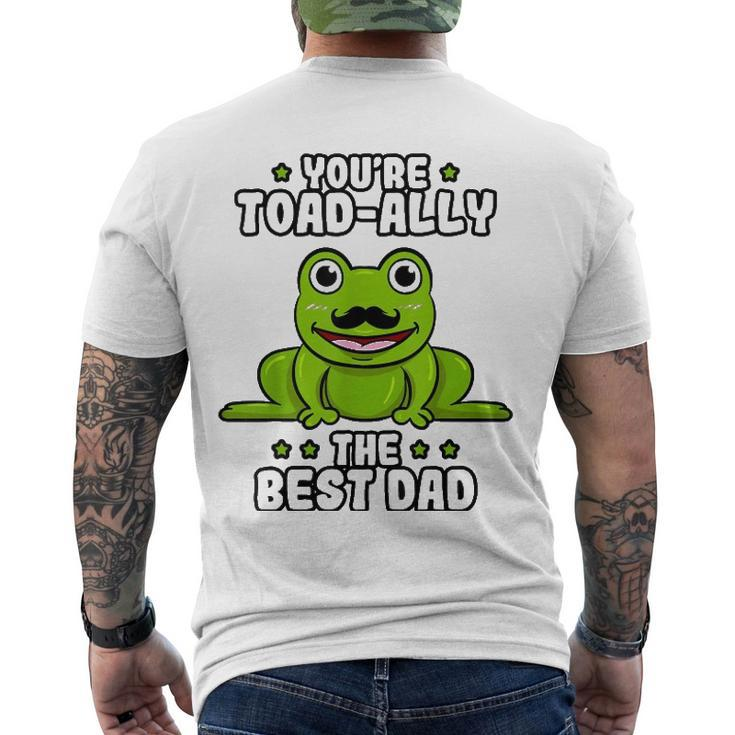 Best Dad Daddy Frog Toad Ally Fathers Day Toad Froggy Men's Back Print T-shirt