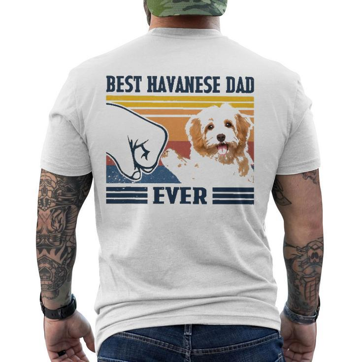 Best Havanese Dad Ever Vintage Father Day Christmas Men's Back Print T-shirt