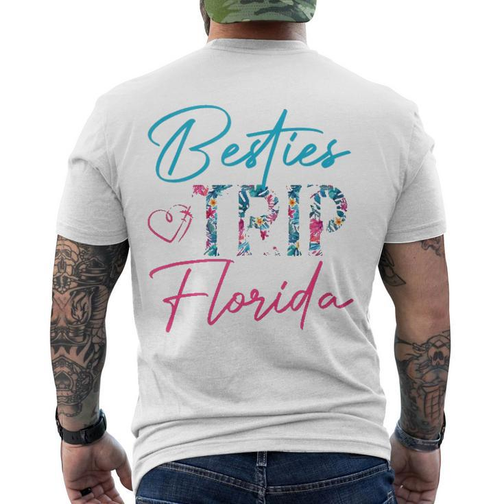 Besties Trip Florida Vacation Matching Best Friend Men's Back Print T-shirt