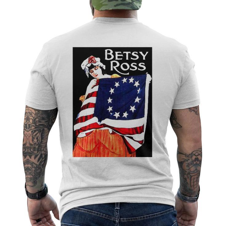 Betsy Ross American Flag 1776 Art 4Th Of July Men's Back Print T-shirt