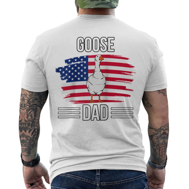 Bird Us Flag 4Th Of July Fathers Day Goose Dad Men's T-shirt Back Print