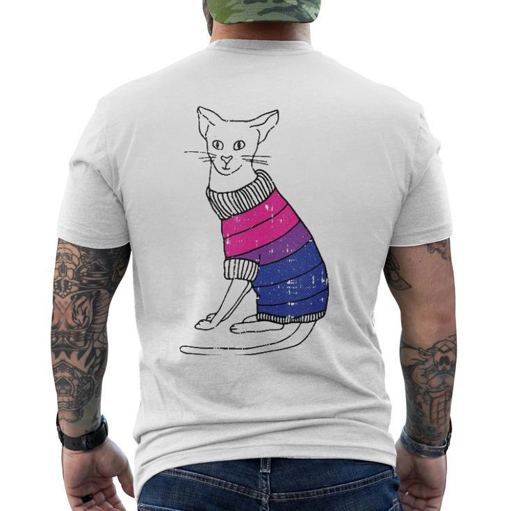 Bisexual Cat Lgbt-Q Pride Cute Kitten Kitty Proud Ally Men's Back Print T-shirt