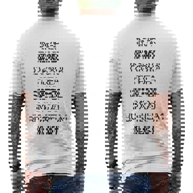Bmx Dad Clothing - Cool For Bmx Dads Men's Back Print T-shirt