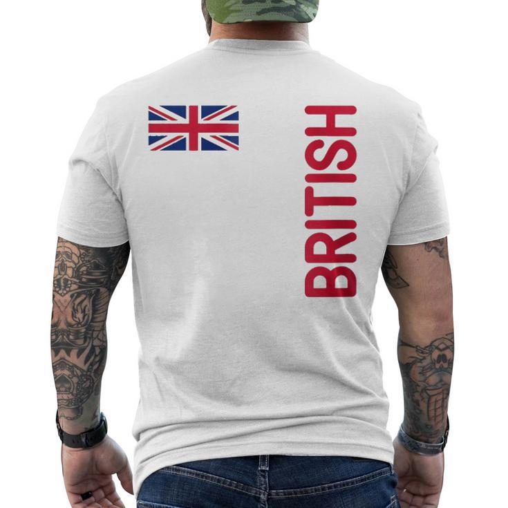 British Flag And The United Kingdom Roots Zip Men's Back Print T-shirt