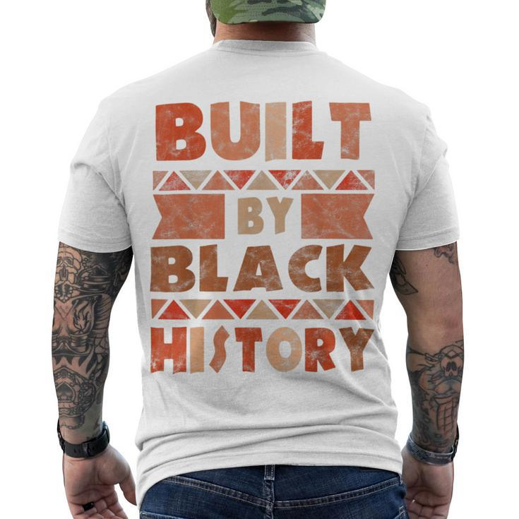 Built By Black History  African American Pride  Men's Crewneck Short Sleeve Back Print T-shirt