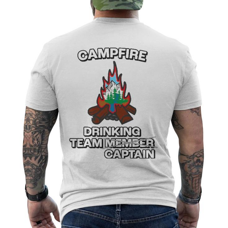 Campfire Team Captain - Great Camping Men's Back Print T-shirt