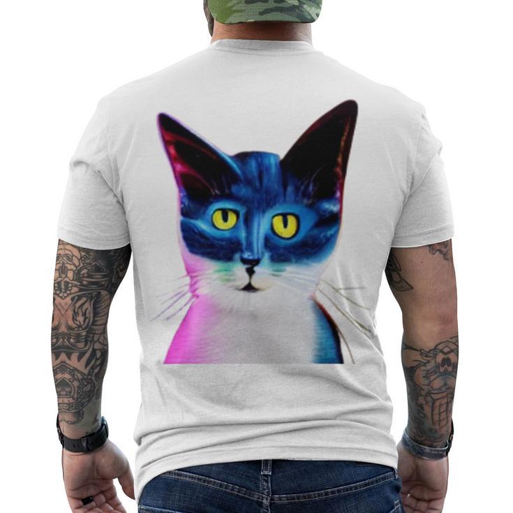 Cat Avatar Men's Crewneck Short Sleeve Back Print T-shirt