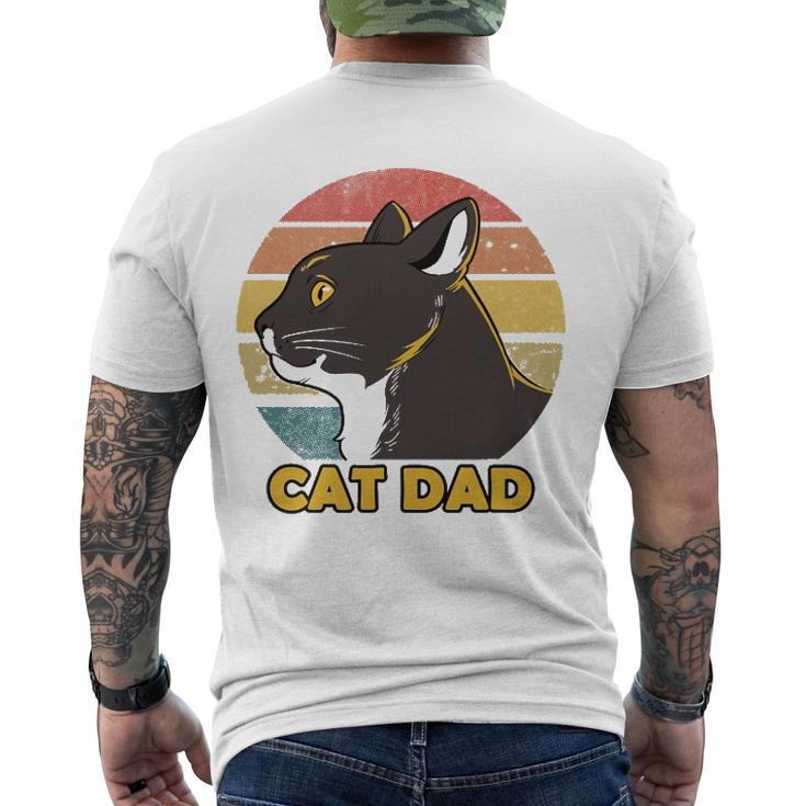 Cat Dad Fathers Day Men's Back Print T-shirt
