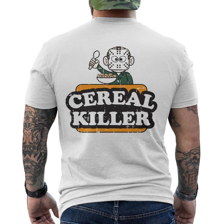 Cereal Killer Food Pun Humor Costume Halloween Men's Back Print T-shirt