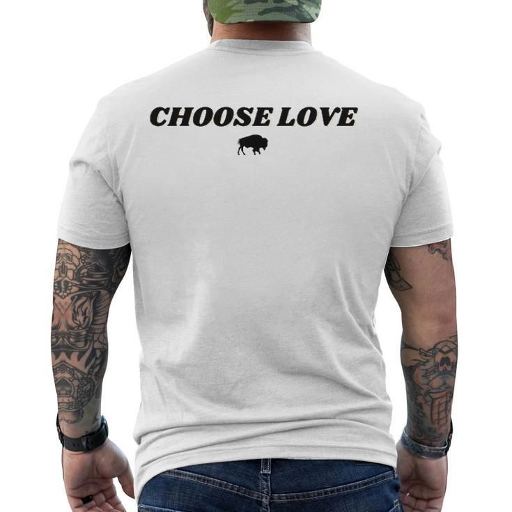 Choose Love Buffalo Pray For Buffalo V2 Men's Back Print T-shirt