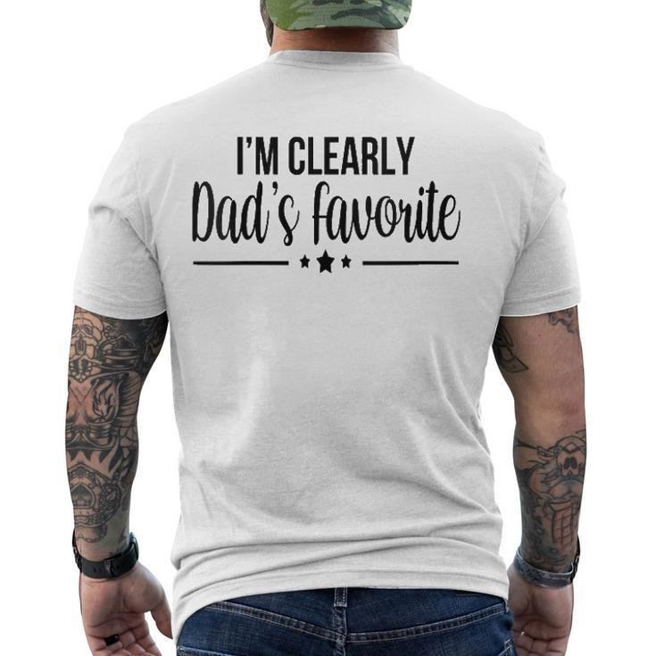 Womens Im Clearly Dads Favorite Son Daughter Cute Men's Back Print T-shirt
