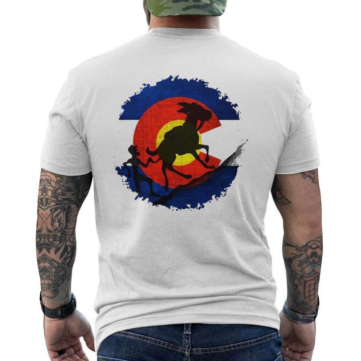 Colorado Pack Burro Racing - Western Pack Burro Association Men's Crewneck Short Sleeve Back Print T-shirt
