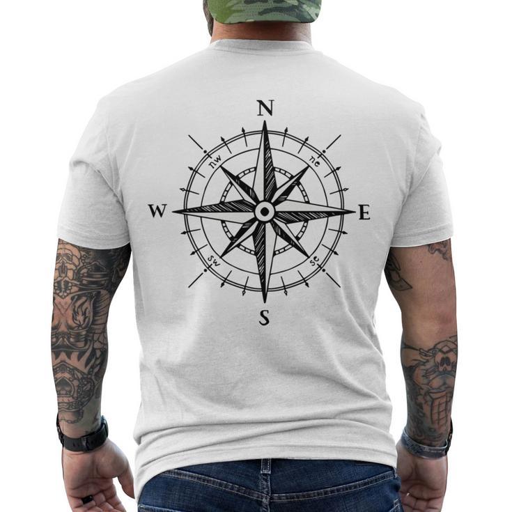 Compass Men's Crewneck Short Sleeve Back Print T-shirt