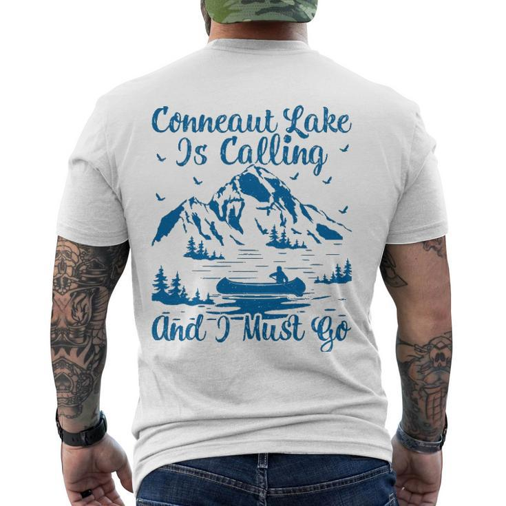 Conneaut Lake Is Calling And I Must Go Conneaut Lake Men's Back Print T-shirt