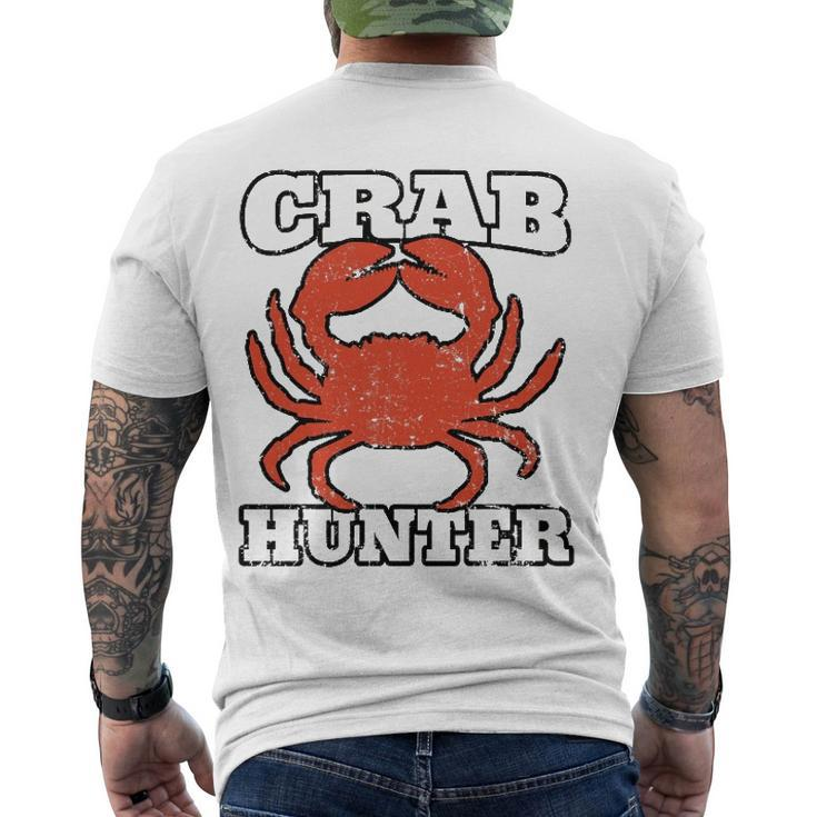 Crab Hunter Seafood Hunting Crabbing Lover Claws Shellfish Men's Crewneck Short Sleeve Back Print T-shirt