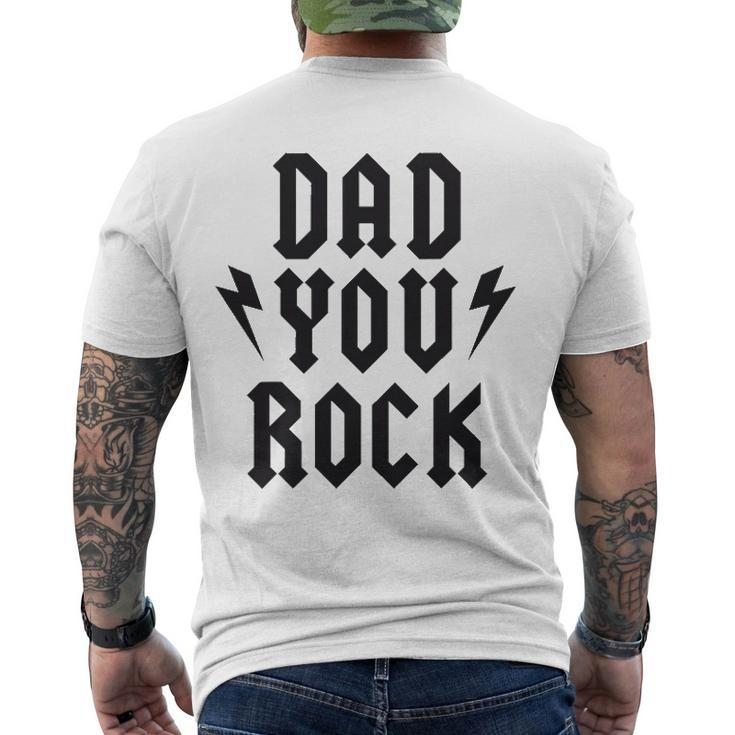 Dad You Rock Rock Heavy Metal Tee Men's Back Print T-shirt