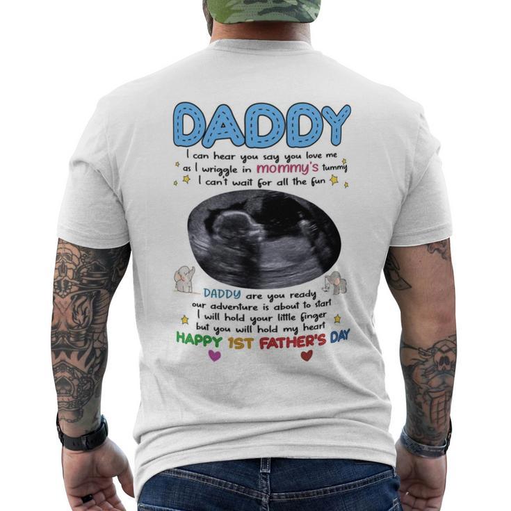 Daddy Happy 1St Fathers Day Dad To Be Mug Men's Crewneck Short Sleeve Back Print T-shirt