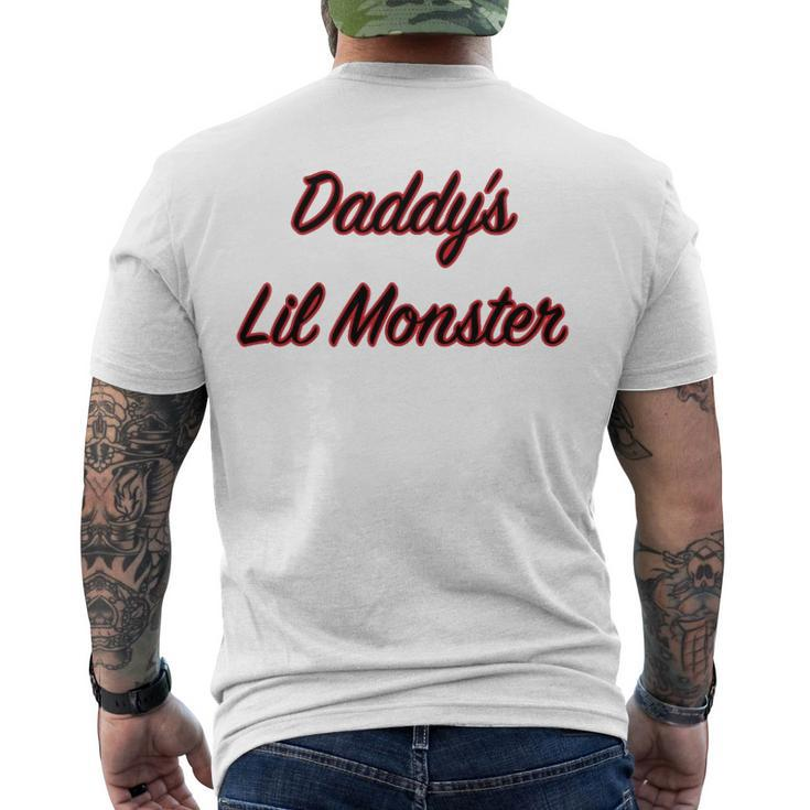 Daddys Lil Monster Father Men's Back Print T-shirt