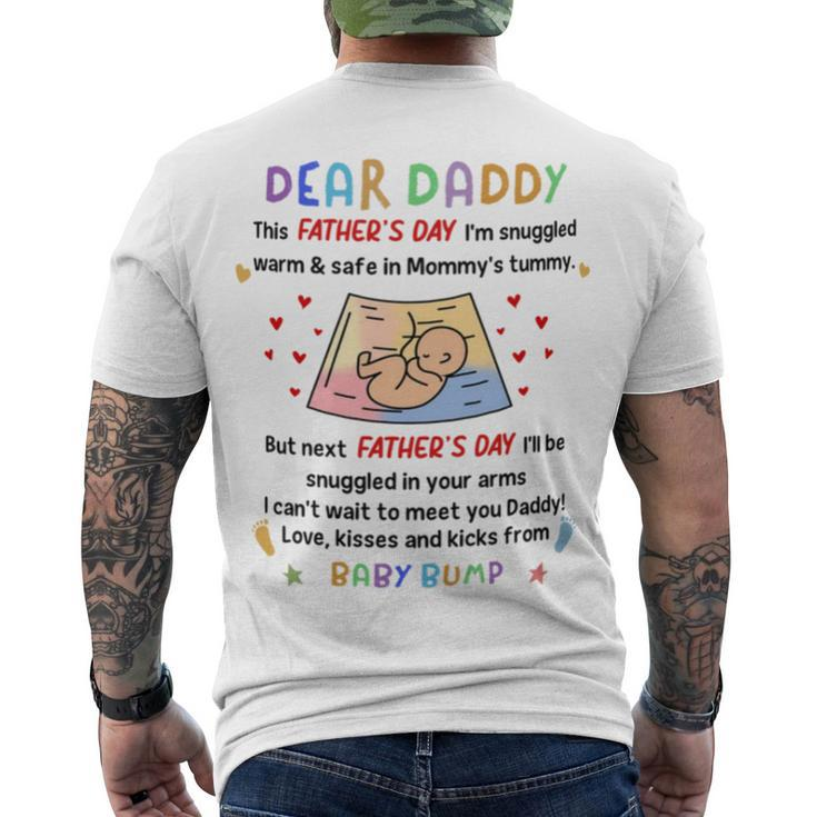 Dear Daddy I Cant Wait To Meet You Baby Bump Mug Men's Crewneck Short Sleeve Back Print T-shirt