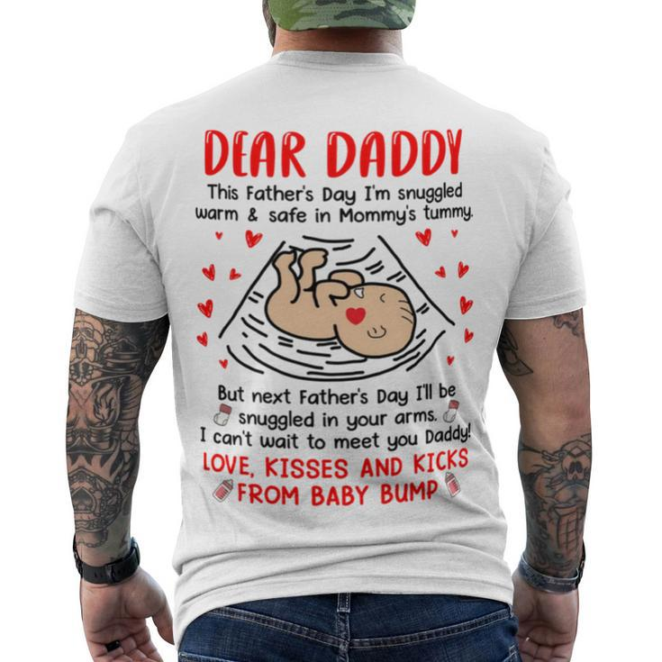 Dear Daddy I Cant Wait To Meet You Fathers Day Mug Men's Crewneck Short Sleeve Back Print T-shirt