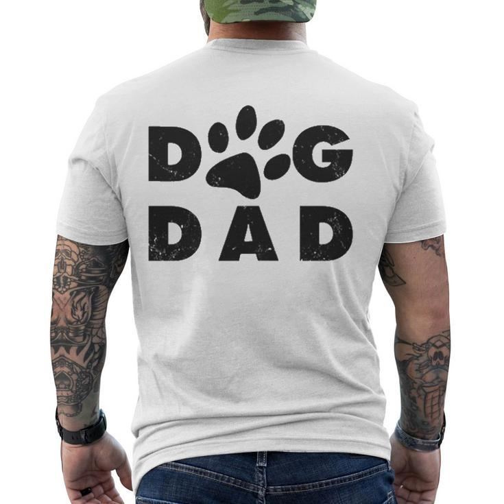 Dog Dad Classic Paw Men's Back Print T-shirt