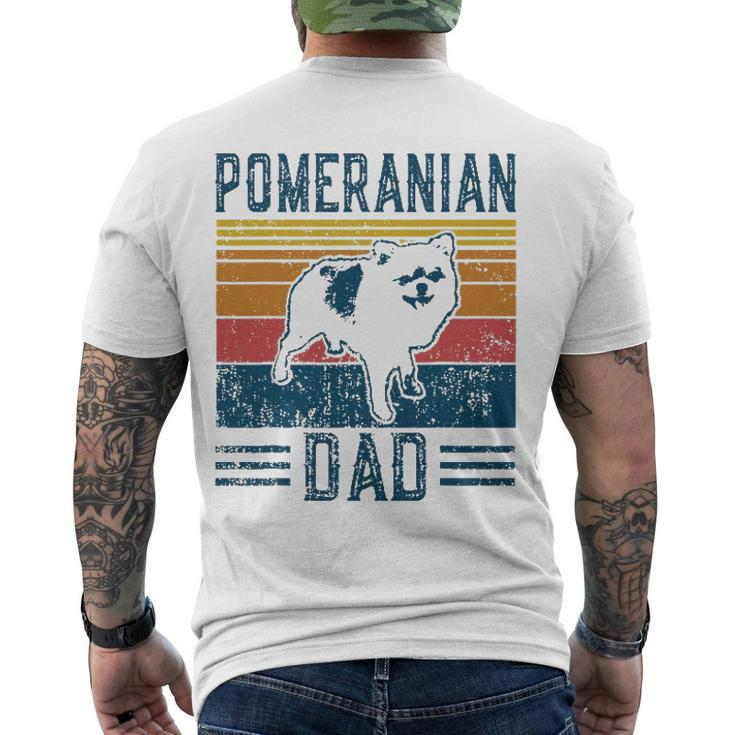 Dog Pomeranian Dog Pom Papa - Vintage Pomeranian Dad Men's Back Print T-shirt