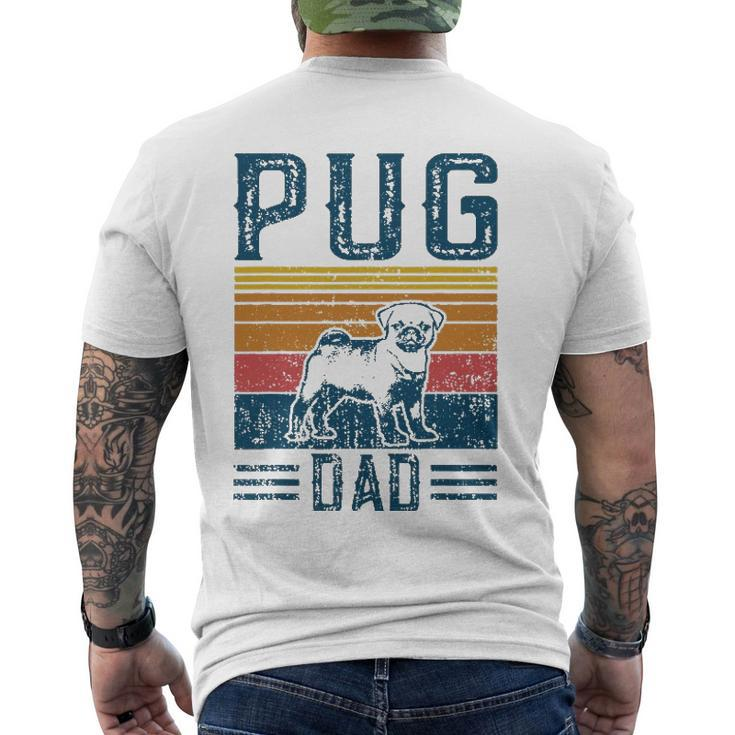 Dog Pug Papa - Vintage Pug Dad Men's Back Print T-shirt