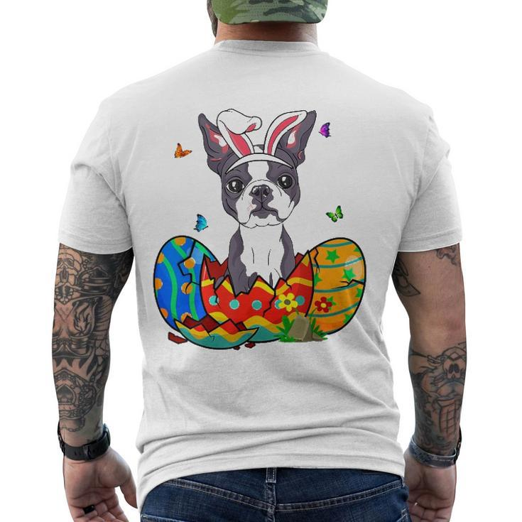 Easter Eggs French Bulldog Bunny Dog Dog Dad Dog Mom Men's Back Print T-shirt