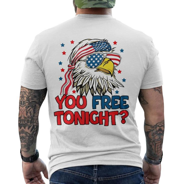 You Free Tonight Bald Eagle Mullet American Flag 4Th Of July V2 Men's Back Print T-shirt