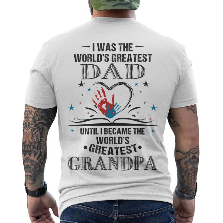 From Worlds Greatest Dad To Worlds Greatest Grandpa 34 Trending Shirt Men's Crewneck Short Sleeve Back Print T-shirt