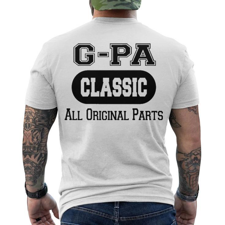 G Pa Grandpa Classic All Original Parts G Pa Men's T-Shirt Back Print