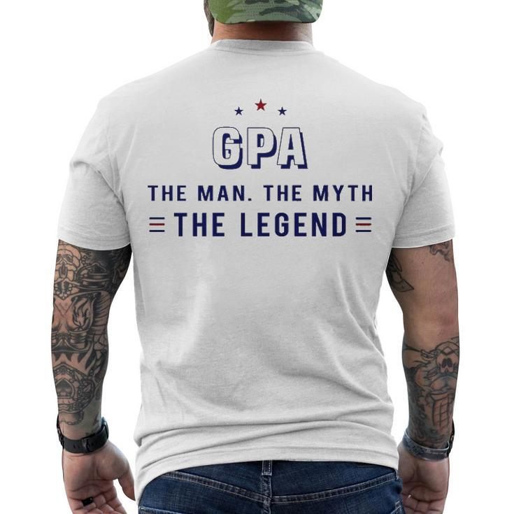 G Pa Grandpa G Pa The Man The Myth The Legend V4 Men's T-Shirt Back Print