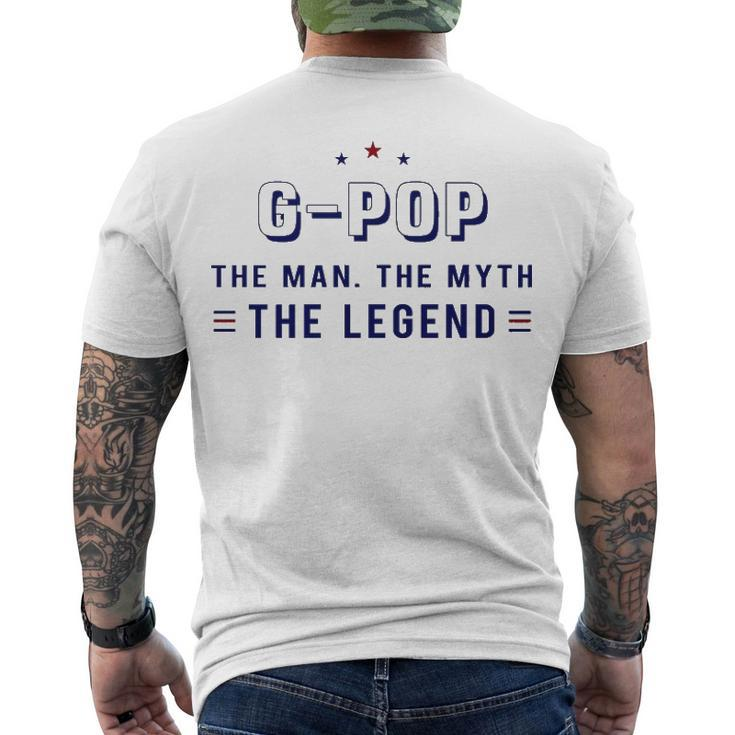 G Pop Grandpa G Pop The Man The Myth The Legend V4 Men's T-Shirt Back Print