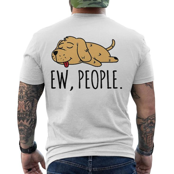 Golden Retriever - Ew People Dog Tee Men's Back Print T-shirt