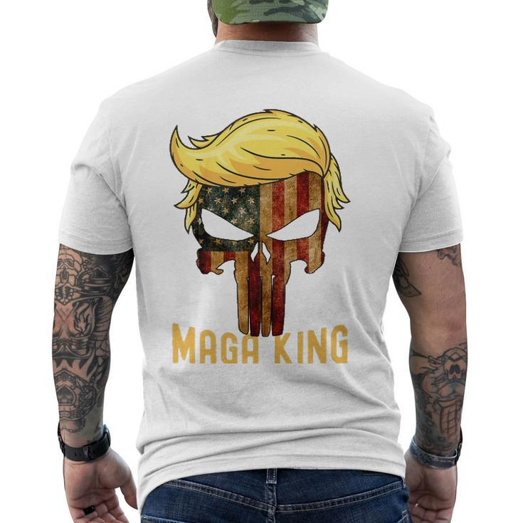 The Great Maga King Donald Trump Skull Maga King Men's Back Print T-shirt