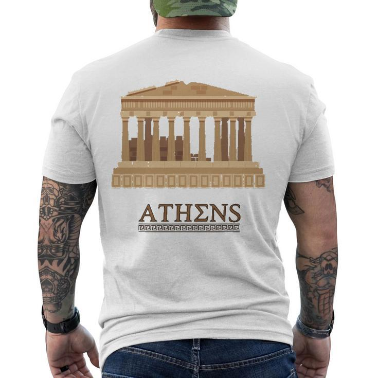 Greece Parthenonathens Souvenir Gif Men's Back Print T-shirt
