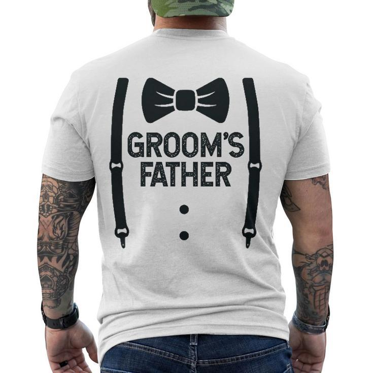 Grooms Father Wedding Costume Father Of The Groom Men's Back Print T-shirt