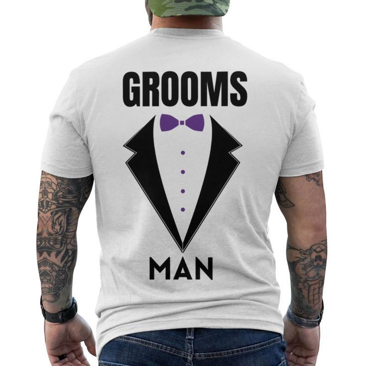 Groomsman Grooms Squad Stag Party Friends Themed  Men's Crewneck Short Sleeve Back Print T-shirt