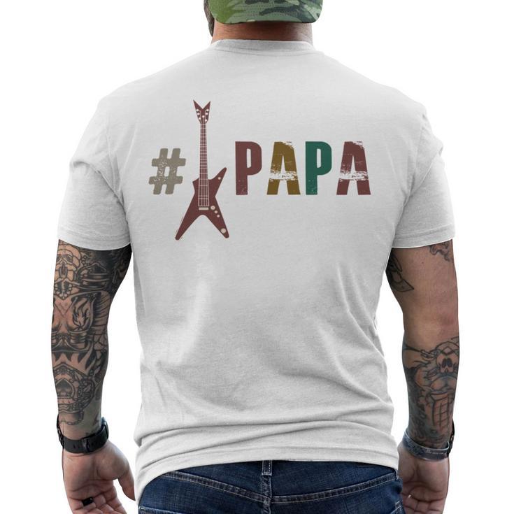 Guitar Papa Men's Crewneck Short Sleeve Back Print T-shirt